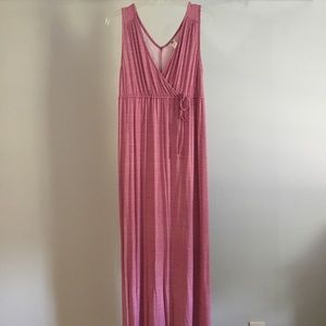 Pink Old Navy Maternity Maxi Dress